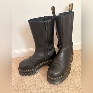 Audrick Tall Nappa Leather Platform Chelsea Boots
